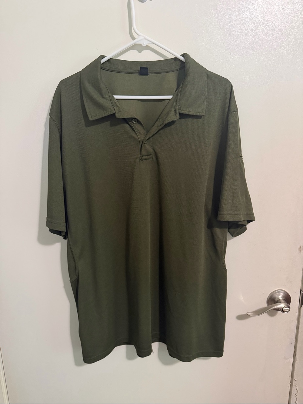 Men's Olive Green Polo Shirt - Classic Short Sleeve